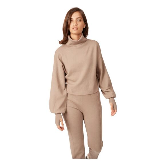 Silk & Salt Luxe Knit Lounge Set Taupe Brown Heavyweight Knit S - Picture 1 of 10
